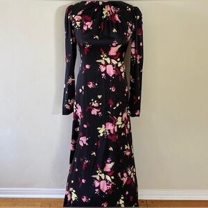 ALC Silk Maxi Long Sleeve Floral Dress